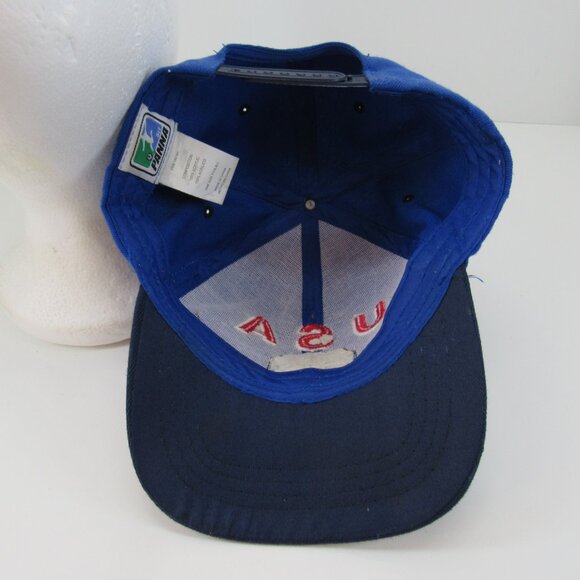 USA Embroidered Patch Logo Men's Blue Adjustable Snapback Cap Hat by Ole Panna - Picture 7 of 8